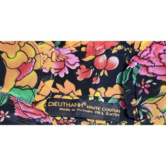 Dieuthanh Haute Couture floral, retro dress size small - Picture 4 of 14
